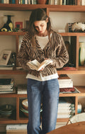 All The Wild Zebra Cardigan - Dark Chocolate